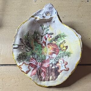 Festive Holiday Ornament with Green and Red Accents